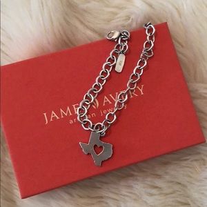 James Avery Charm Bracelet with Texas Heart Charm